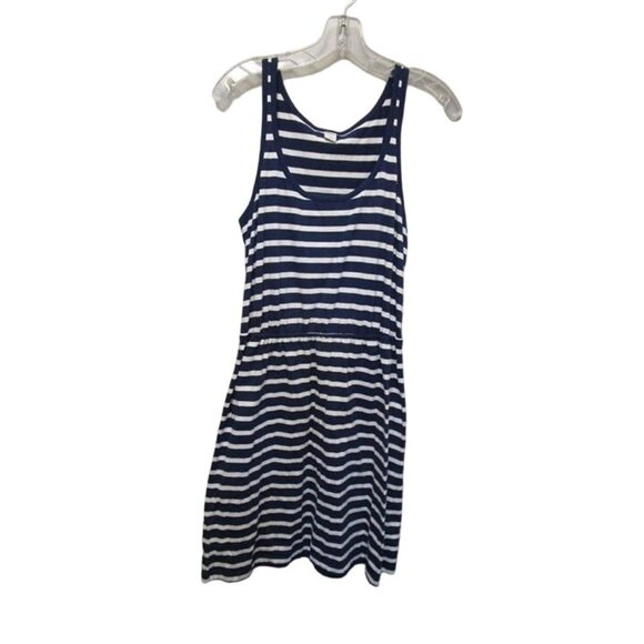 Old Navy Size Medium Womens Navy Blue Striped Dress #R-18 - Picture 1 of 4